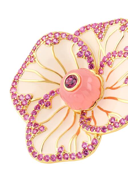 Buy Isharya Pink Stones Rosé Frost Stud Earrings Online at Aza Fashions Buy_Isharya_Pink Stones Rosé Frost Stud Earrings _Online_at_Aza_Fashions