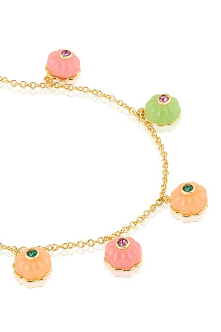 Buy_Isharya_Multi Color Whimsical Garden Charm Necklace_Online_at_Aza_Fashions