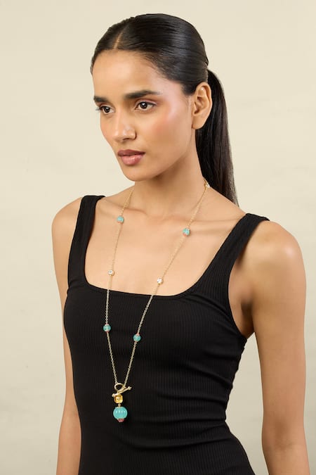 ISHARYA Celestial Bloom Long Toggle Necklace 
