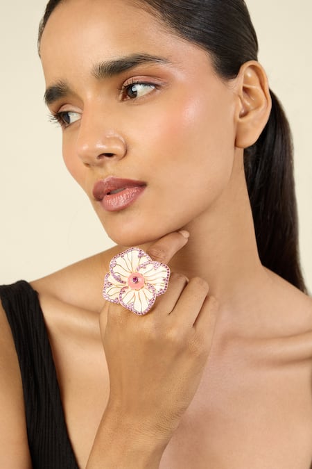 ISHARYA Blossom Reverie 18K Gold Plated Ring 