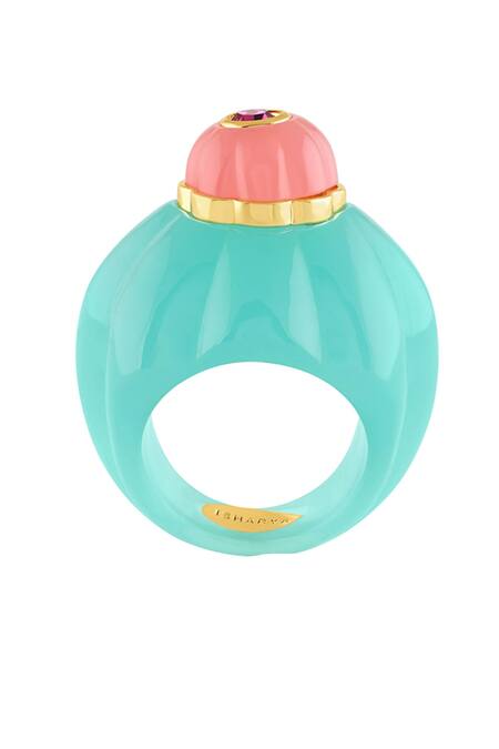 Isharya Blue Dome Dream Ring Online at Aza Fashions Isharya_Blue Dome Dream Ring _Online_at_Aza_Fashions