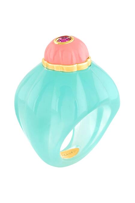 Buy Isharya Blue Dome Dream Ring Online at Aza Fashions Buy_Isharya_Blue Dome Dream Ring _Online_at_Aza_Fashions