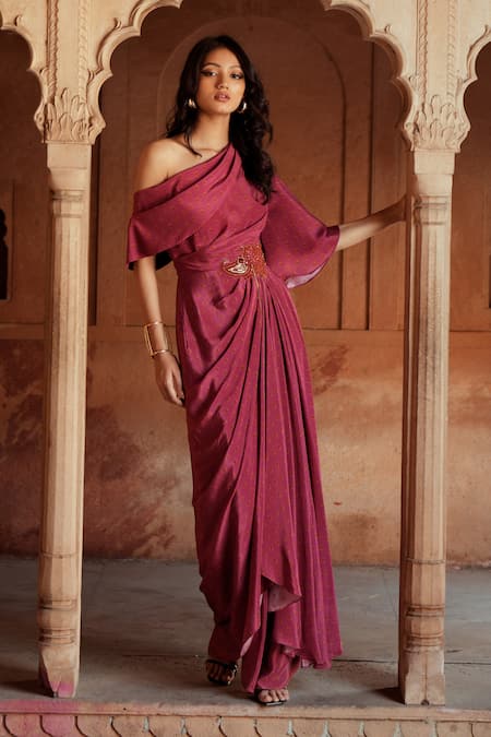 Isha Gupta Tayal Designer Draped Maxi Dress 