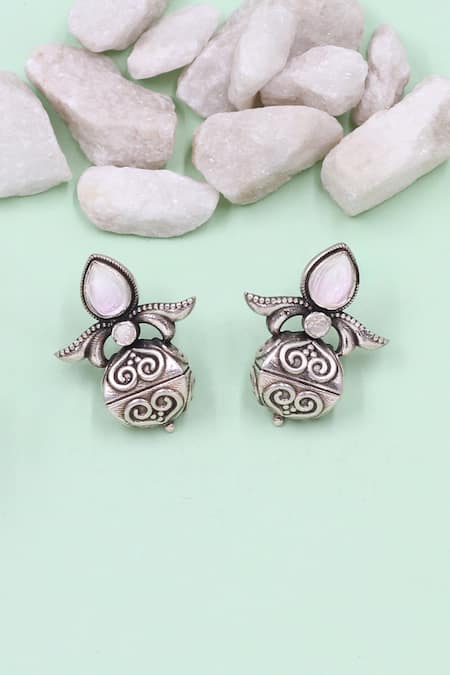 Sangeeta Boochra Silver Handcrafted Earrings 