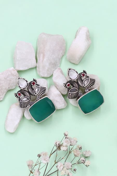 Sangeeta Boochra Silver Handcrafted Earrings 