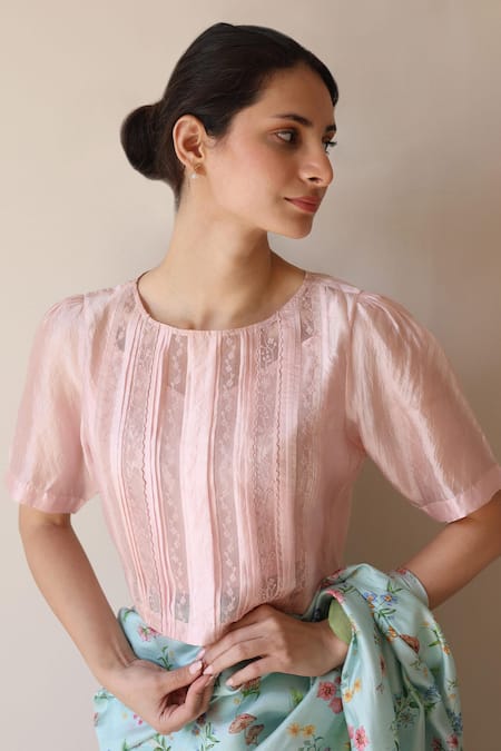 Surmaye Whispering Ivy Pink Blouse 