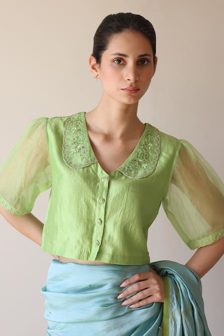Surmaye Sunlit Morning Embroidered Blouse 