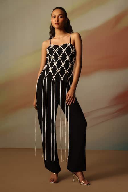 Vanshika Agarwal Label Designer Black & White Pant Set 