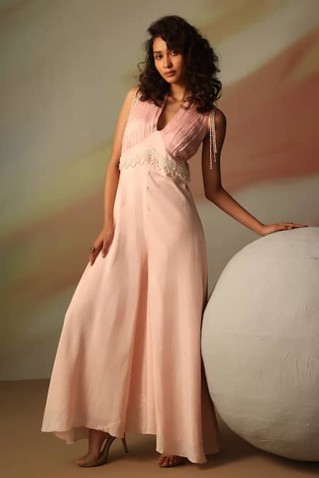 Vanshika Agarwal Label Designer Satin Georgette Jumpsuit 