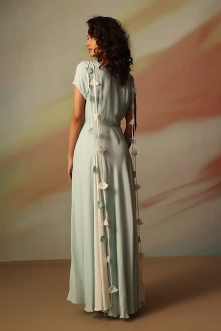 Vanshika Agarwal Label Designer Blue Maxi Dress 