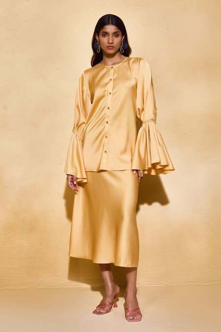 Echostudio Celine Satin Skirt & Top Set 