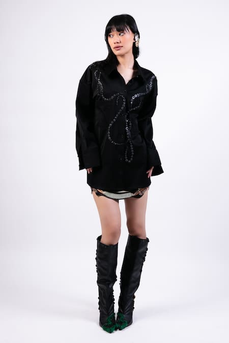 AK-OK Designer Black Blended Jacket 