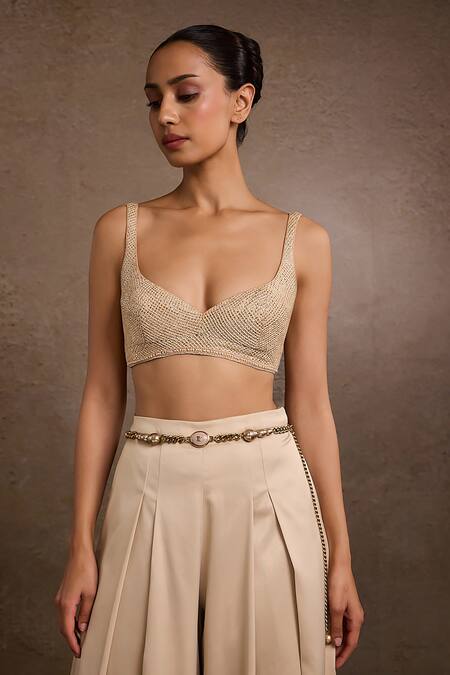 Tarun Tahiliani Bronze Gold Chain Belt 