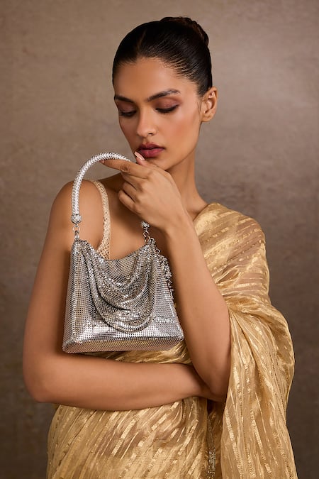 Tarun Tahiliani Silver Chainmail Handbag 