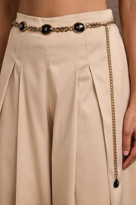 Tarun Tahiliani Black Chains, Stones Gold Jewel Belt Online at Aza Fashions Tarun Tahiliani_Black Chains, Stones Gold Jewel Belt _Online_at_Aza_Fashions