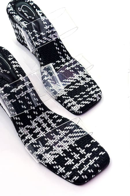 Shop_Soleart_Black Beads Glinda Designer Heels _Online_at_Aza_Fashions