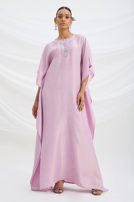 Mirroir Lilac Purple Kaftan And Pant Set 