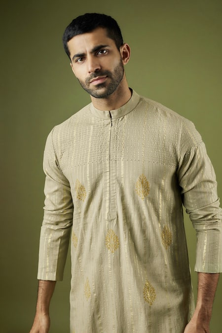 Ritambh By Rishi & Sachin Light Green Designer Kurta 