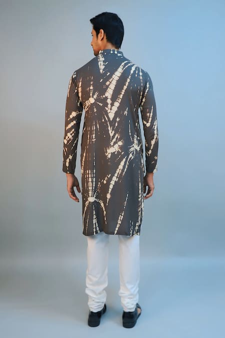 Ritambh By Rishi & Sachin Dark Grey Designer Kurta Set 