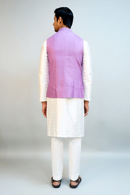 Ritambh By Rishi & Sachin Designer Purple Nehru Jacket 