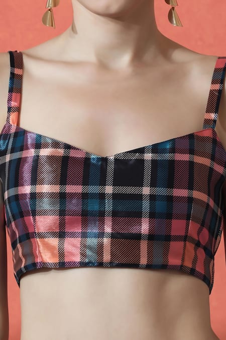 Naintara Bajaj_Multi Color Printed Pre-draped Saree Set _Online_at_Aza_Fashions