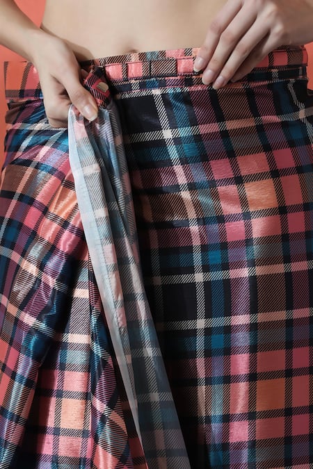 Buy_Naintara Bajaj_Multi Color Printed Pre-draped Saree Set 