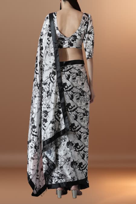 Samyukta Singhania Printed Pre-Draped Saree & Blouse Set 