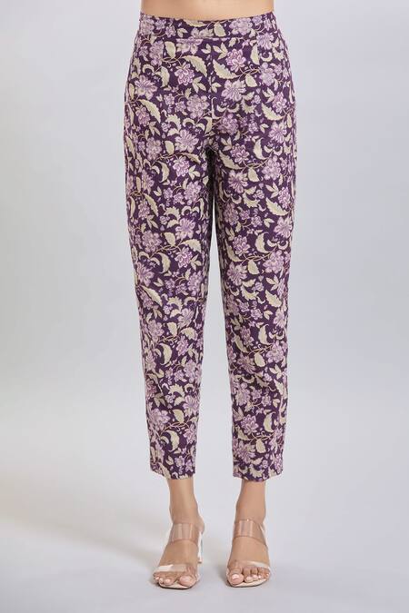 Buy Naintara Bajaj Wine Cotton Embroidery V-neck Printed Kurta Set Online at Aza Fashions Buy_Naintara Bajaj_Wine Cotton Embroidery V-neck Printed Kurta Set _Online_at_Aza_Fashions