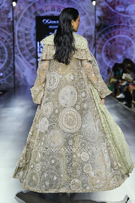 Megha Bansal Rose Gold Beckham Fusion Skirt Set 