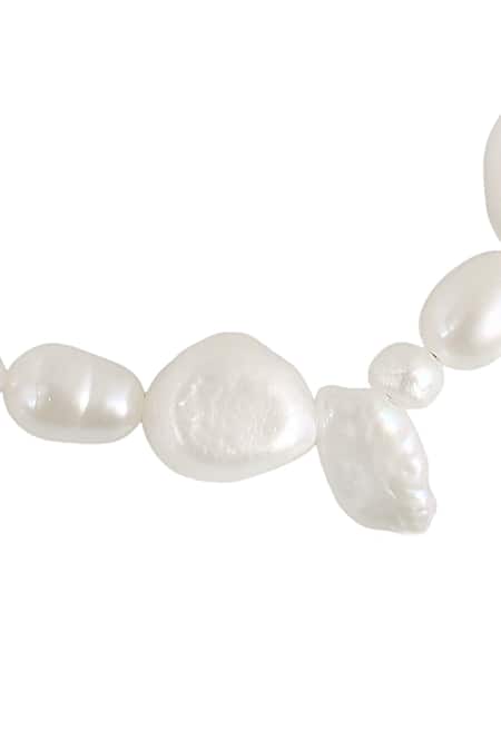 Arvino_Gold Plated Pearls Nebula Cloud Bracelet _Online_at_Aza_Fashions