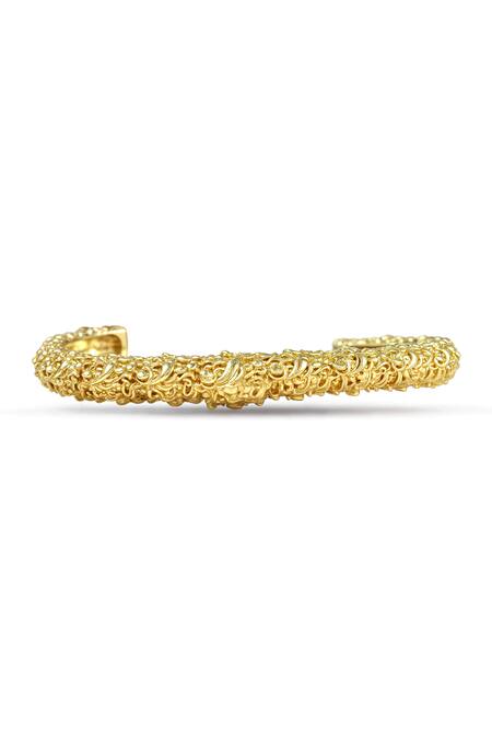 Arvino Gold Plated Dune Bangle Online at Aza Fashions Arvino_Gold Plated Dune Bangle _Online_at_Aza_Fashions