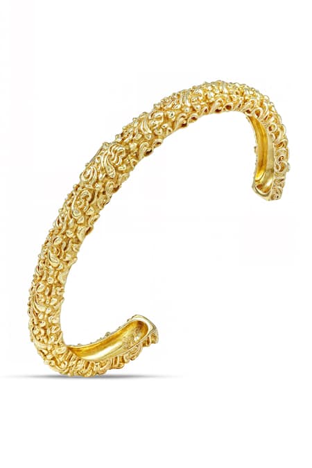 Shop Arvino Gold Plated Dune Bangle at Aza Fashions Shop_Arvino_Gold Plated Dune Bangle _at_Aza_Fashions