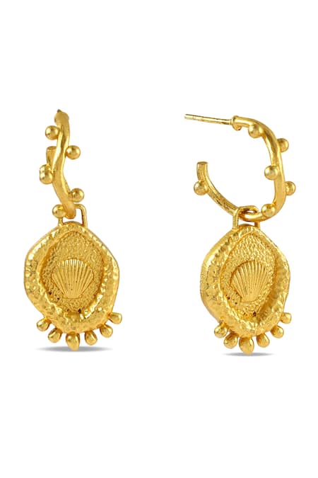Arvino Gold Morsel Shell Danglers 