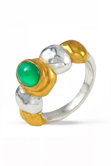 Arvino Onyx Horizon Dual Plated Ring 