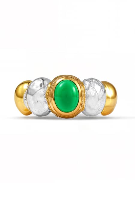 Arvino Onyx Horizon Dual Plated Ring 