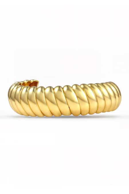 Arvino Gold Plated Twisted Tide Cuff Bracelet Online at Aza Fashions Arvino_Gold Plated Twisted Tide Cuff Bracelet _Online_at_Aza_Fashions