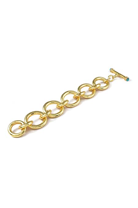 Arvino_Gold Plated Soleil Heirloom Bracelet _Online_at_Aza_Fashions