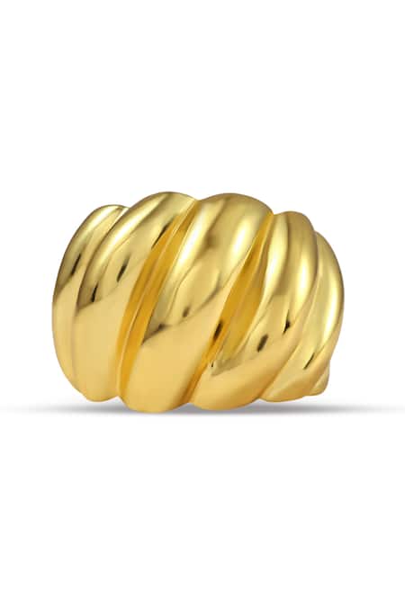 Arvino Tangerine Swirl Gold Ring 