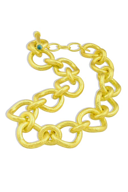 Buy_Arvino_Gold Plated Soleil Heirloom Choker Necklace _Online_at_Aza_Fashions