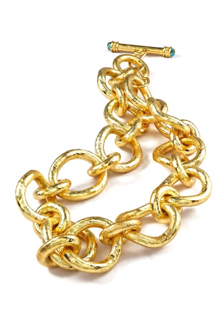 Arvino_Gold Plated Soleil Heirloom Choker Necklace _at_Aza_Fashions