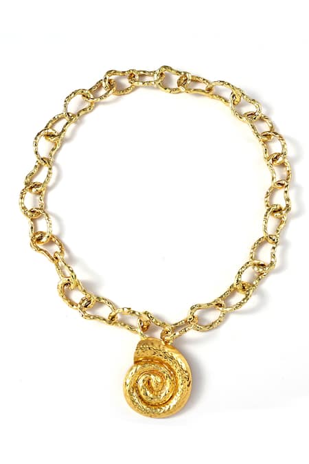 Arvino Coral Shell Link Necklace 