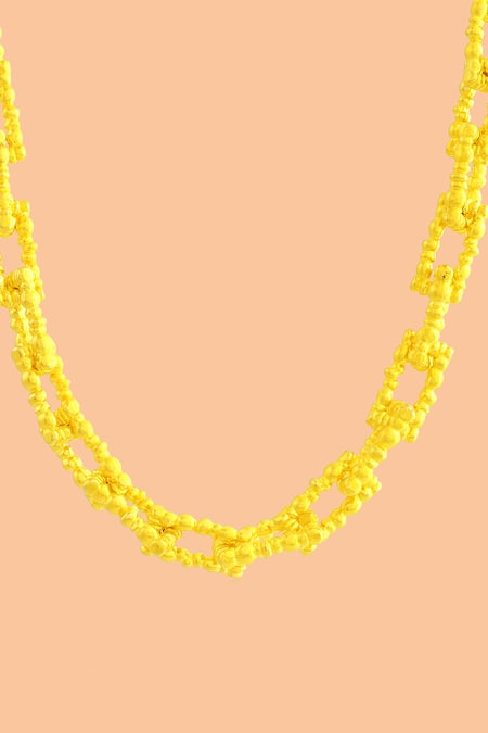 Buy_Arvino_Gold Plated Riverbend Link Necklace _Online_at_Aza_Fashions