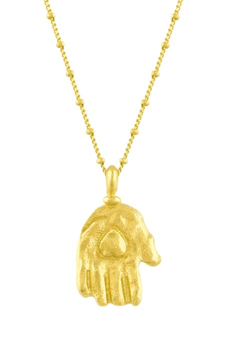 Buy_Arvino_Gold Plated Sacred Devotion Pendant Necklace _Online_at_Aza_Fashions