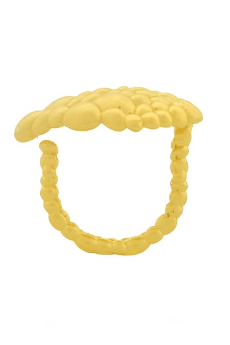 Arvino_Gold Plated Sacred Ripple Ring _Online_at_Aza_Fashions