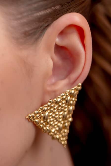 Arvino Gold Plated Eternal Delta Earrings 