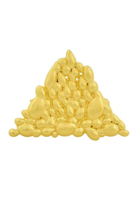 Shop_Arvino_Gold Plated Eternal Delta Ring _Online_at_Aza_Fashions