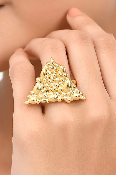 Arvino Gold Plated Eternal Delta Ring 