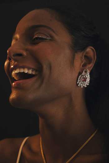 Shop_Studio6 Jewels_Red Gold Zircon And Stone Jewellery Set_Online_at_Aza_Fashions