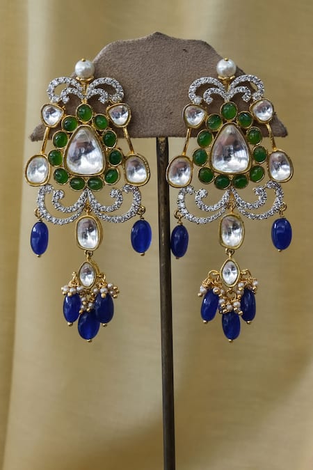 Studio6 Jewels Multi Color Stones, Beads Bougainvillea Kundan Necklace Set Online at Aza Fashions Studio6 Jewels_Multi Color Stones, Beads Bougainvillea Kundan Necklace Set _Online_at_Aza_Fashions