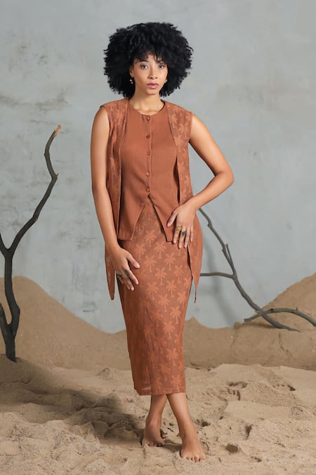 Coeur Brown Organic Cotton Skirt Set 